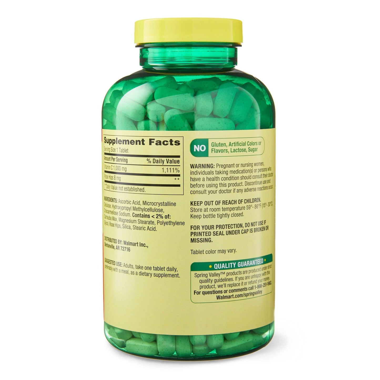FUSION SHOP STORE Vitamin C 1000mg with Rose Hips, 500 Tablets
