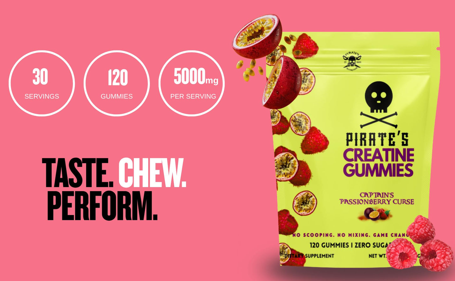 Pirate's Nutrition Creatine Gummies 120 Count