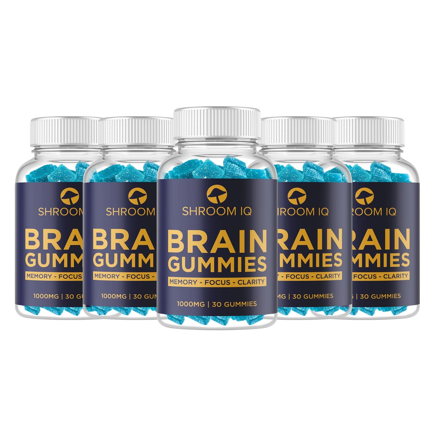 Shroom IQ Brain Supplements for Memory and Focus Nootropic Gummies, 30-count