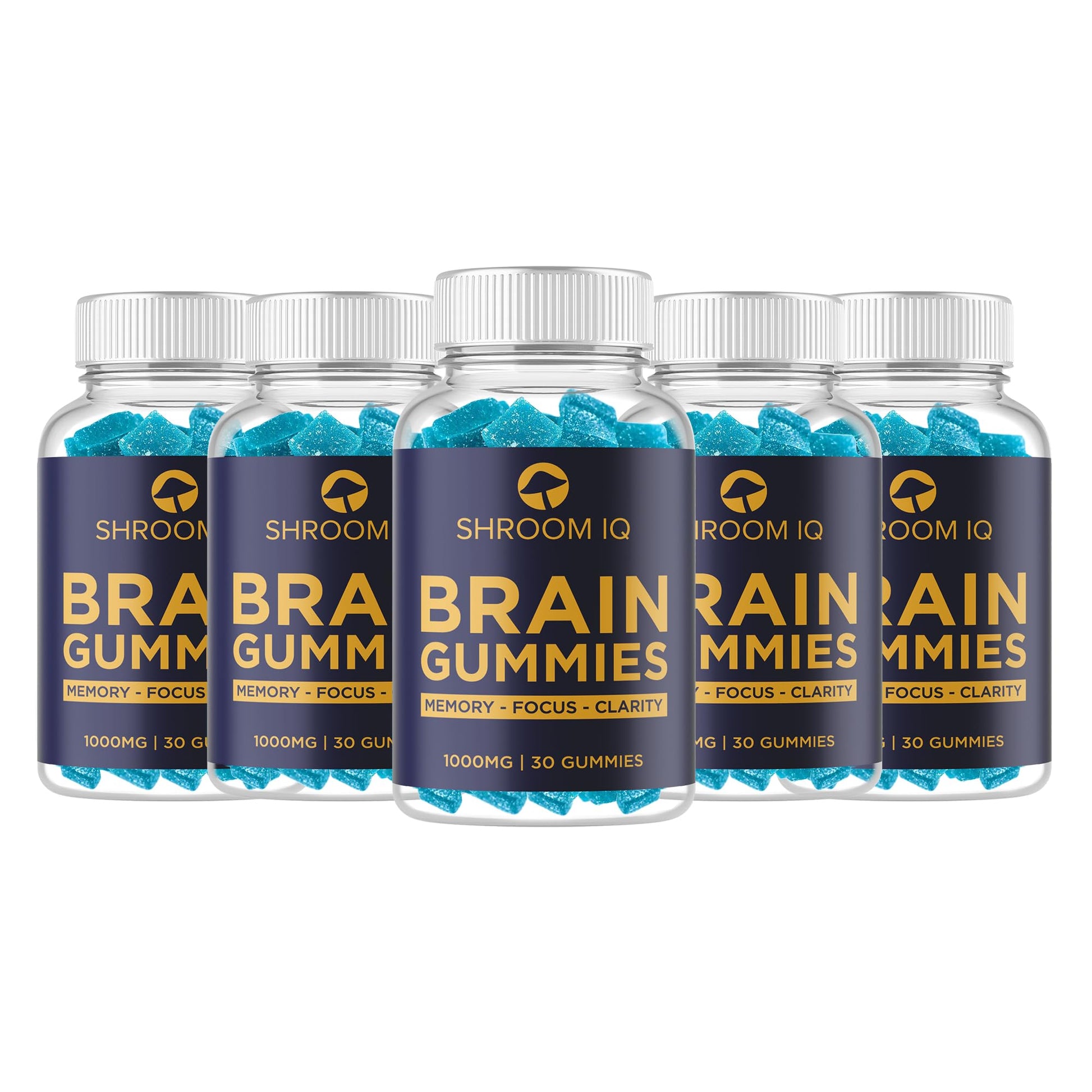 Shroom IQ Brain Supplements for Memory and Focus Nootropic Gummies, 30-count