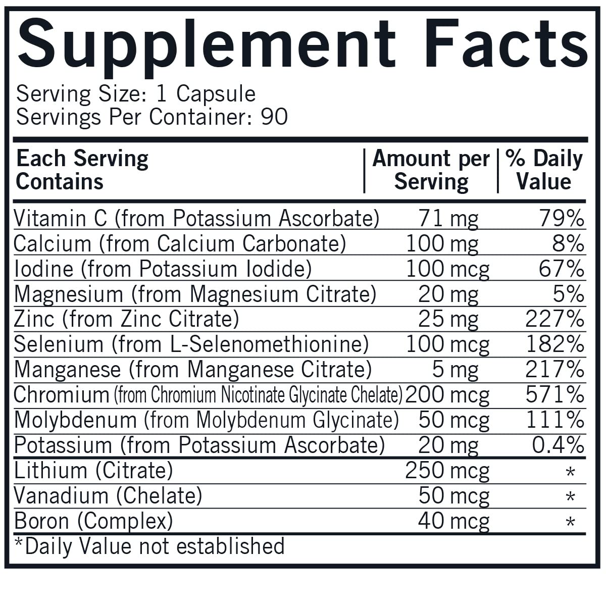 Kirkman WP Minerals 90 Vegetarian Capsules