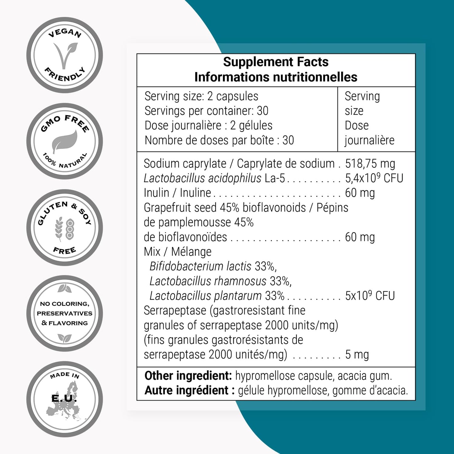 Supersmart Candalb Probiotics & Prebiotics Capsule, 60 Capsules