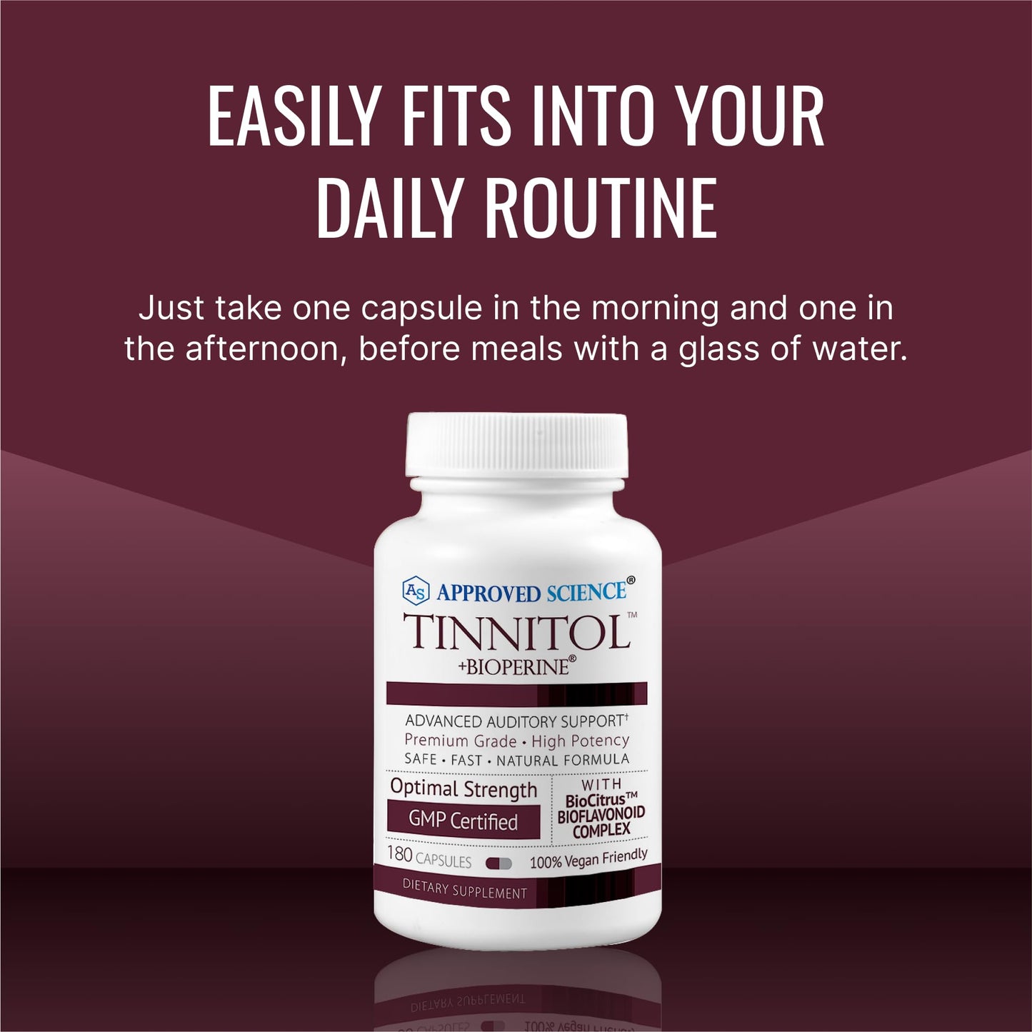 Approved Science Tinnitol Tinnitus Support Capsule 180 Count