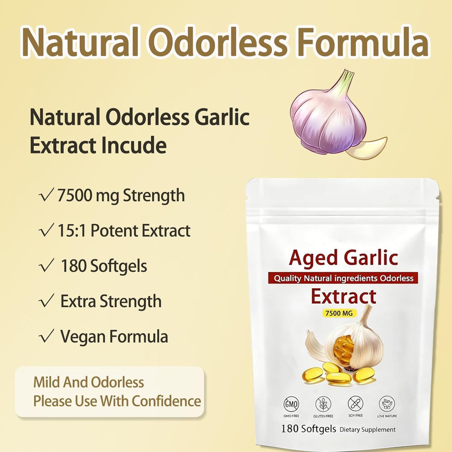 Louma NuvaPure Aged Garlic Softgels 180 Count