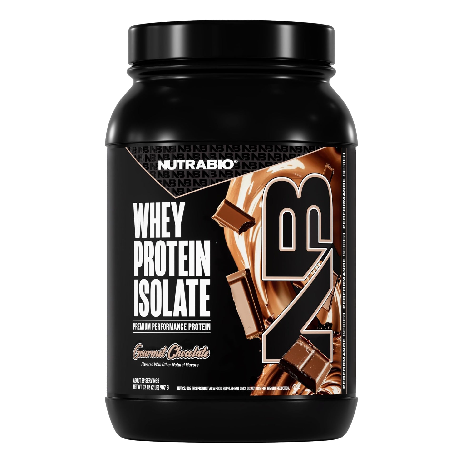 NutraBio 100% Whey Protein Isolate Protein Powder Alpine Vanilla, 32 Servings