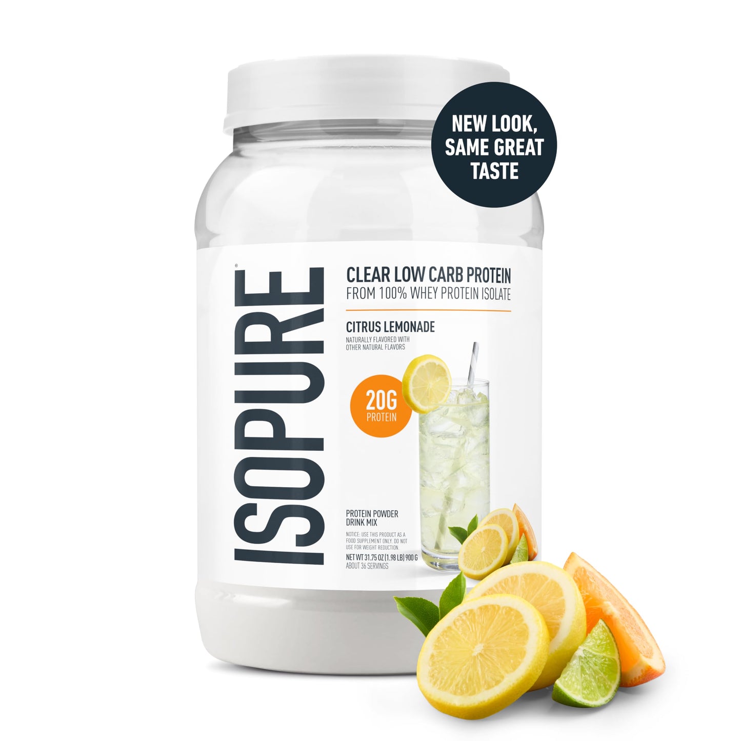 Isopure Clear Whey Isolate Protein Powder, 36 Servings