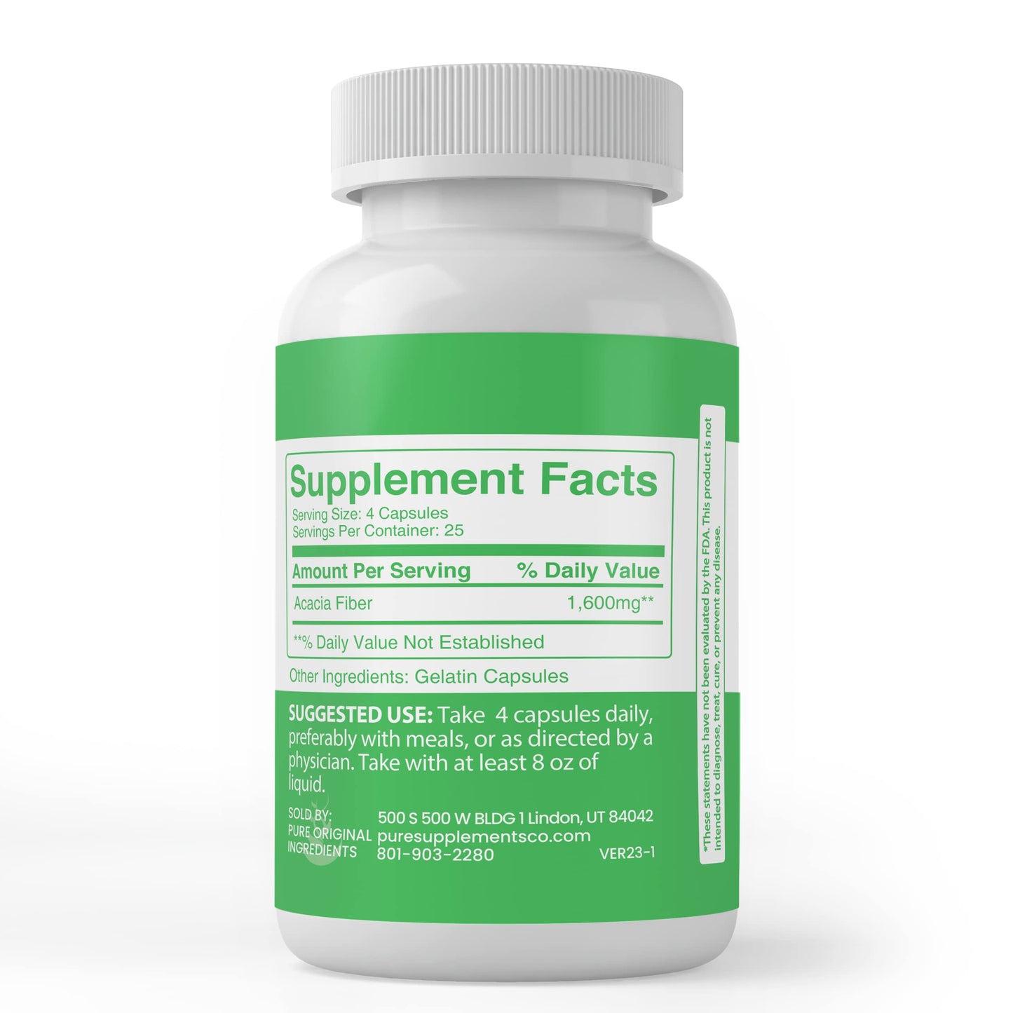 Pure Original Ingredients Prebiotic Capsules 100 Capsules