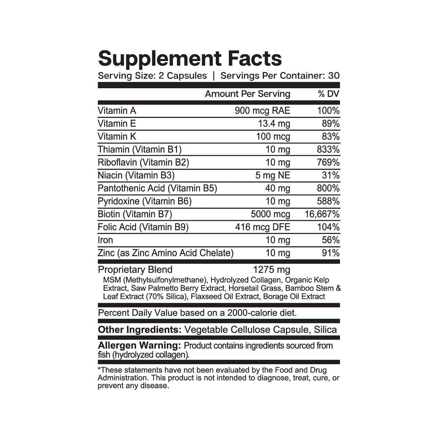 Essential Elements Hair Hero Capsules 120 Count