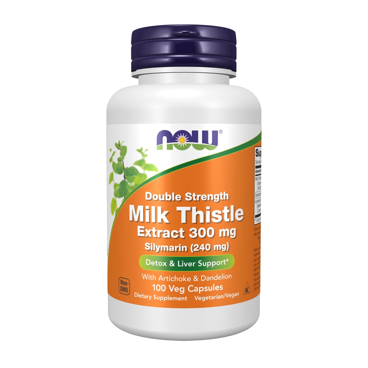 NOW Foods Silymarin Milk Thistle Extract 300 mg with Artichoke and Dandelion Capsules 100