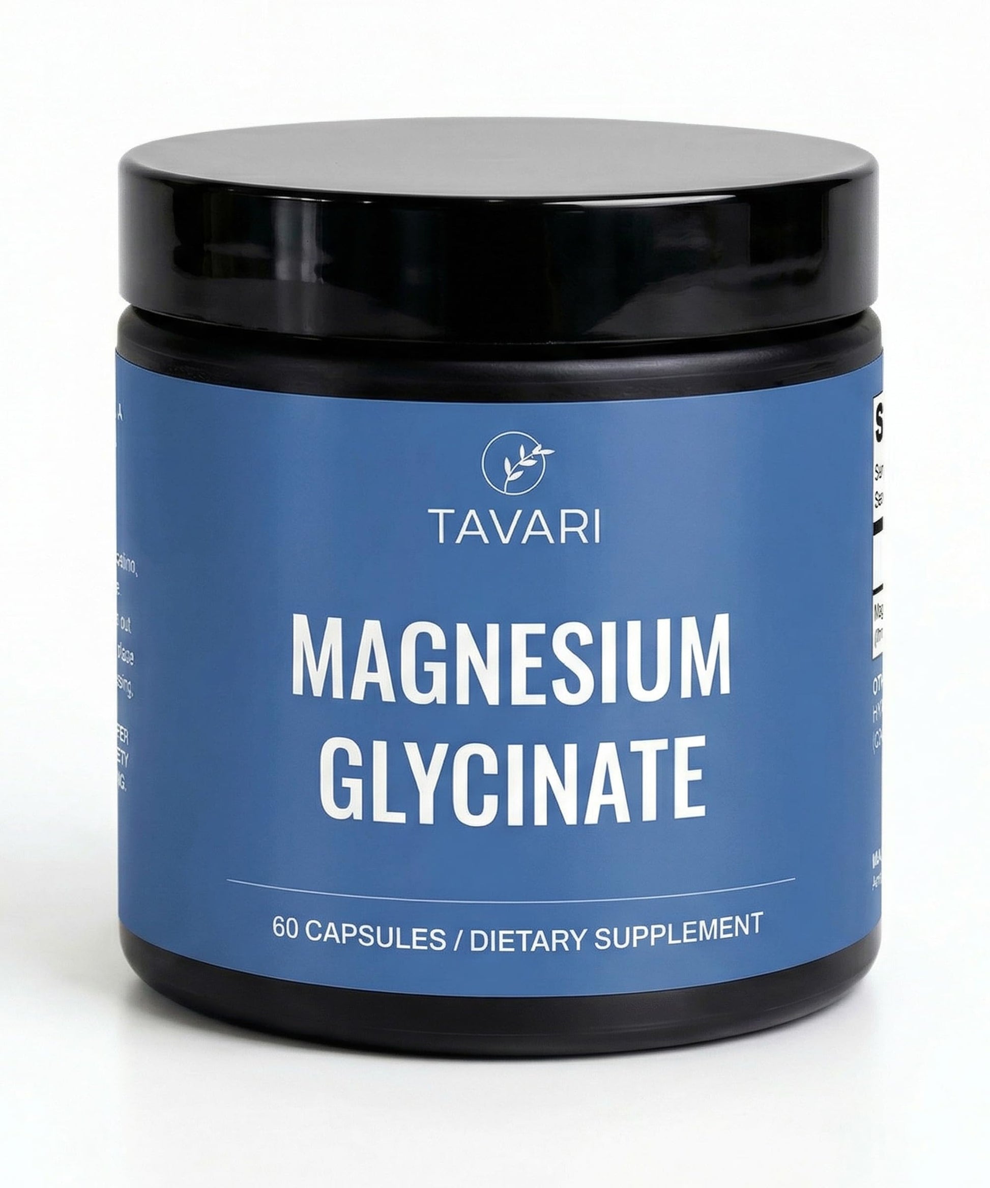 TAVARI Magnesium Glycinate for Muscle Relaxation, Mood Support and Clarity Capsules, 60 Capsules