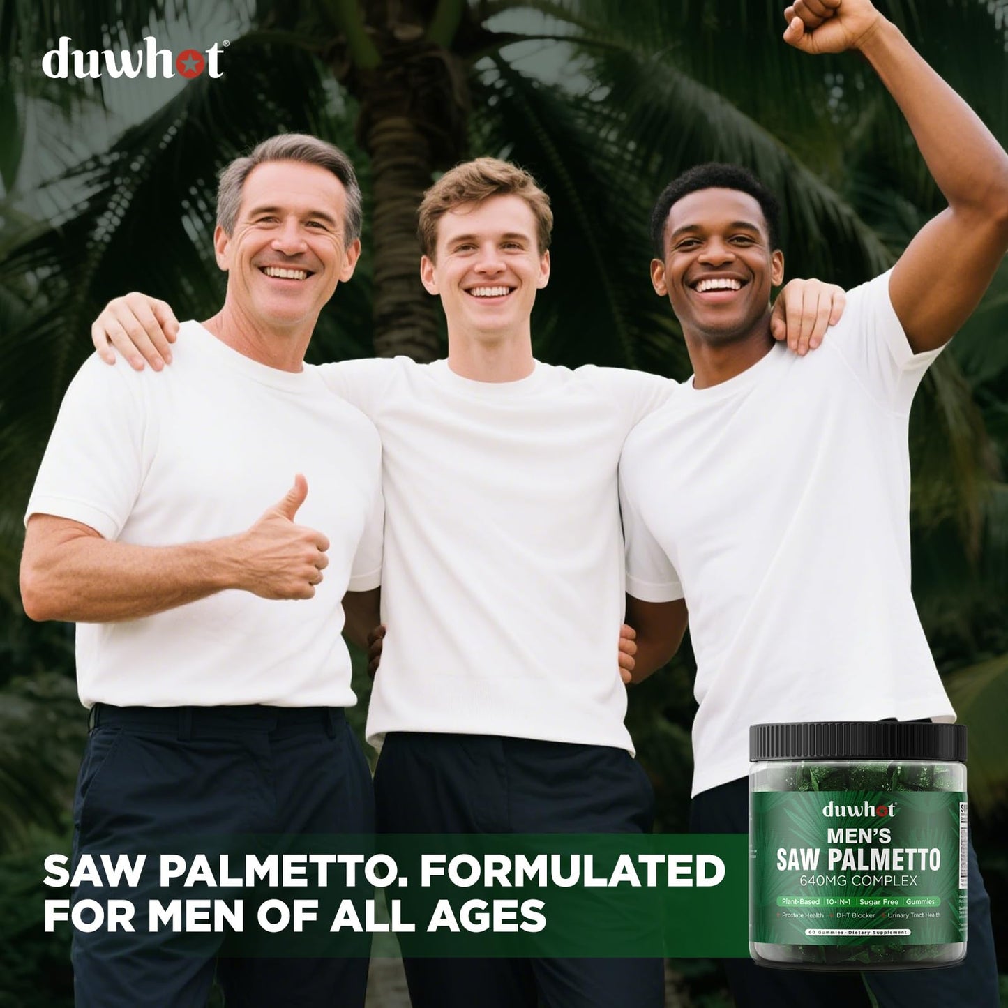 duwhot Saw Palmetto for Men Gummies 60 Count