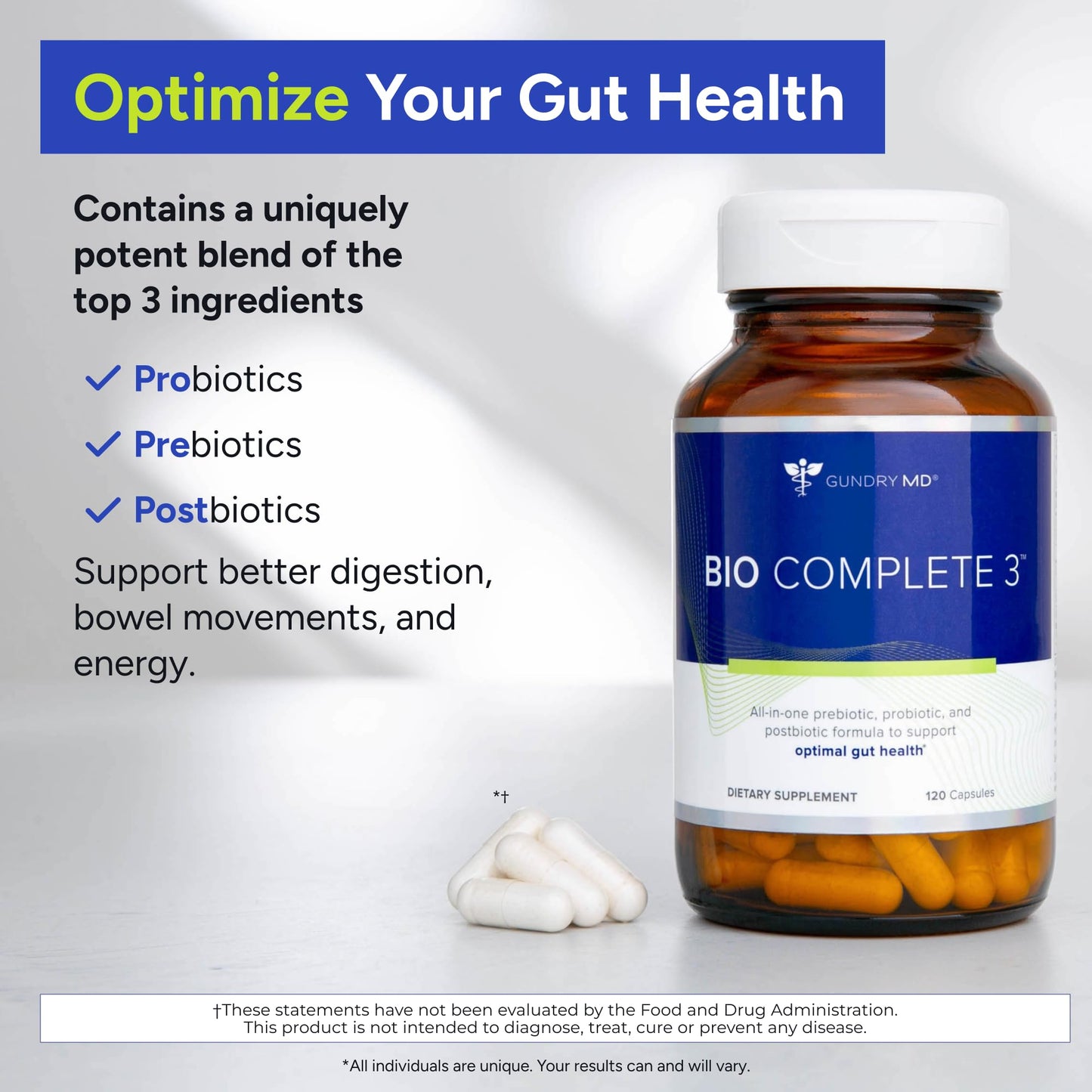 Gundry MD Bio Complete 3 Capsules, 60 Count