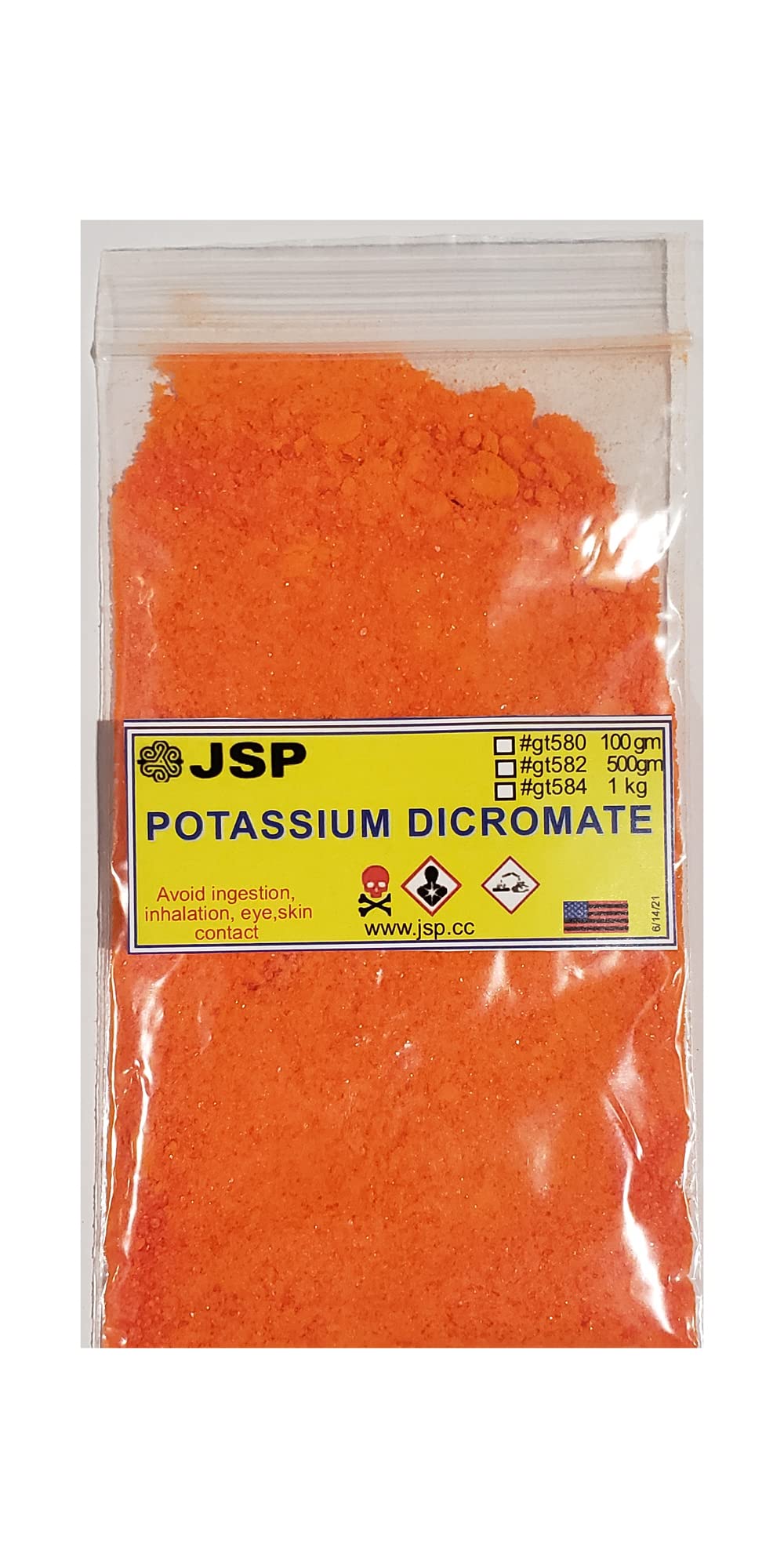 JSP Potassium DICROMATE Powder 17.64 Ounce