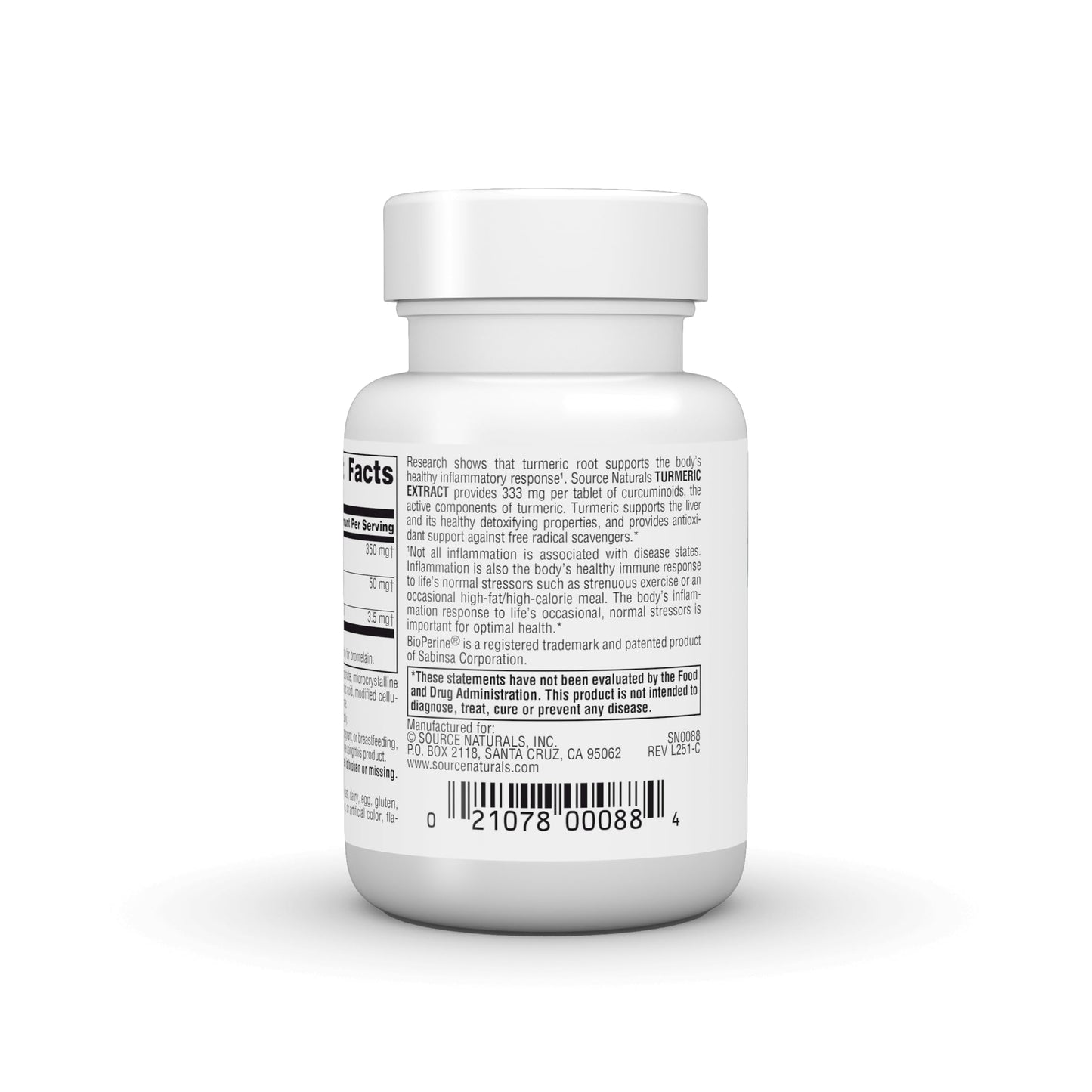 Source Naturals Turmeric Extract, 50 Tablets