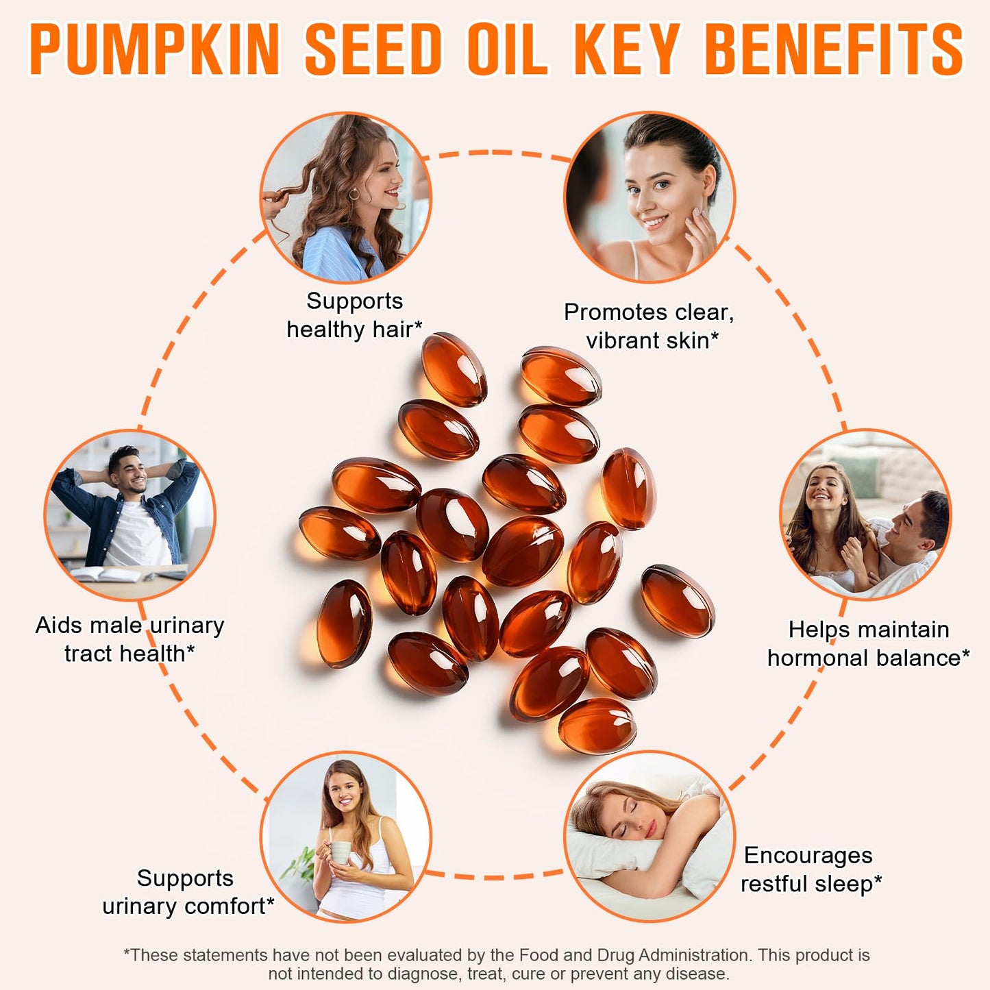 WHLH & WELL-BEING Pumpkin Seed Oil Capsules 600 Count