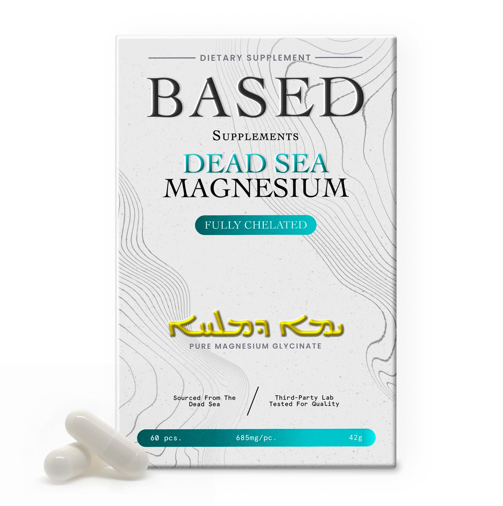 Based Supplements Dead Sea Magnesium Glycinate Capsule 60 Capsules