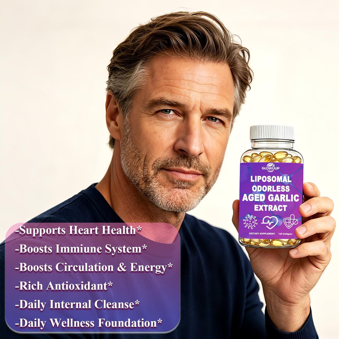 GLOVVUUP Aged Garlic Extract 800mg Softgels, 120 Count