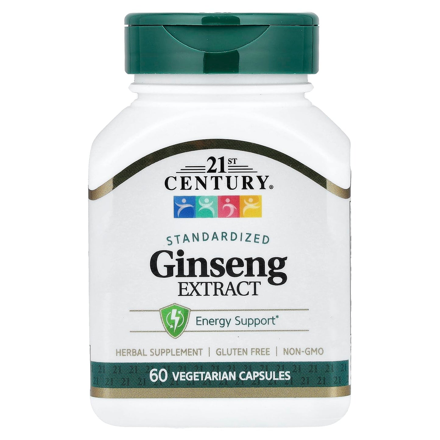 21st Century Ginseng Extract Veg Capsules, 60 Count