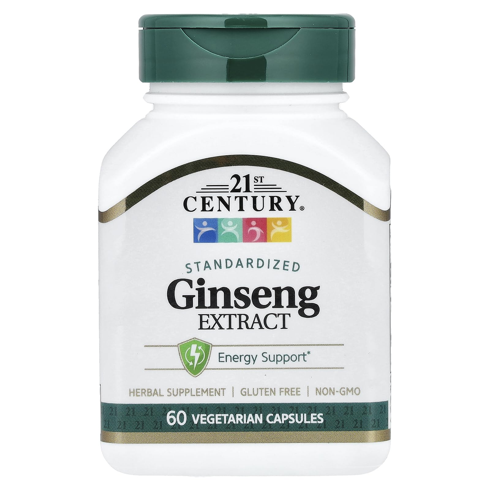 21st Century Ginseng Extract Veg Capsules, 60 Count