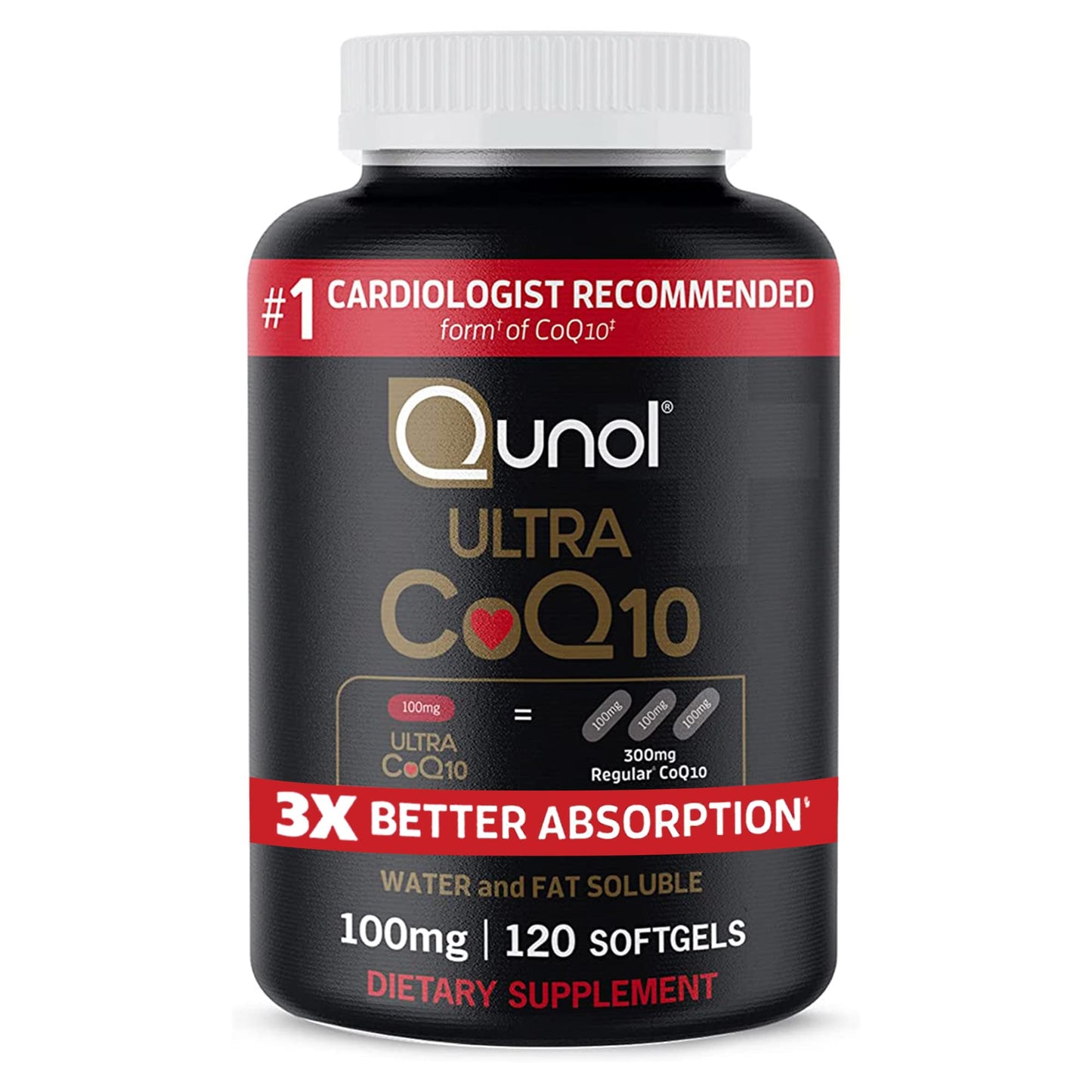 Qunol CoQ10 100mg Softgels, 2880 Count