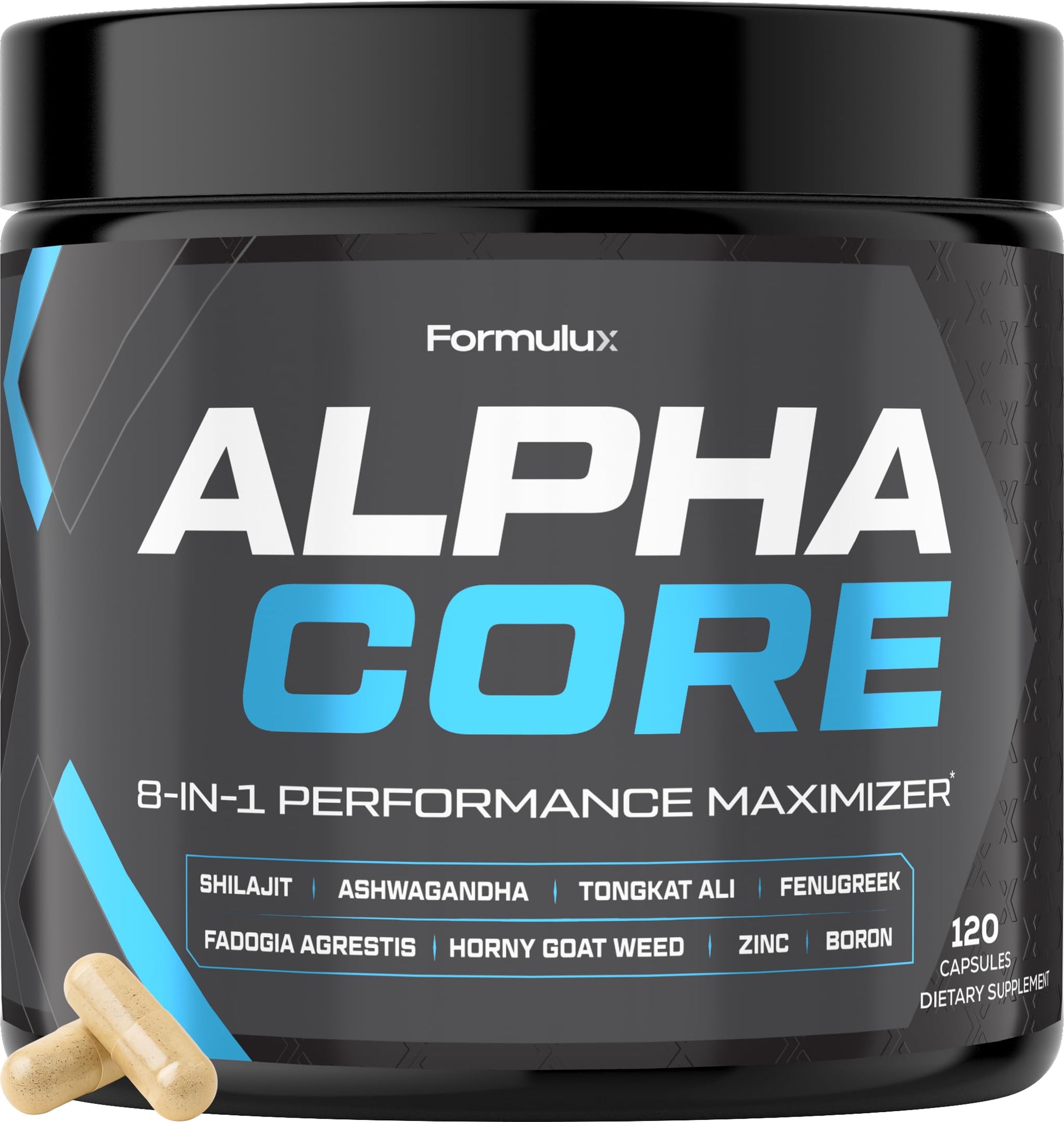 Formulux Alpha Core 8-in-1 Testosterone Booster for Men 120 Capsules