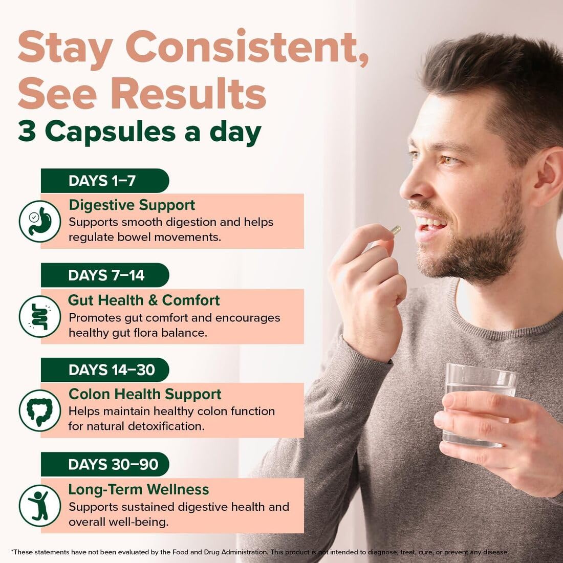 VAHDAM Psyllium Husk Capsules 1800 mg with Probiotics (2 Billion CFU) | Supports Digestion & Gut Health, 90 Veggie Capsules