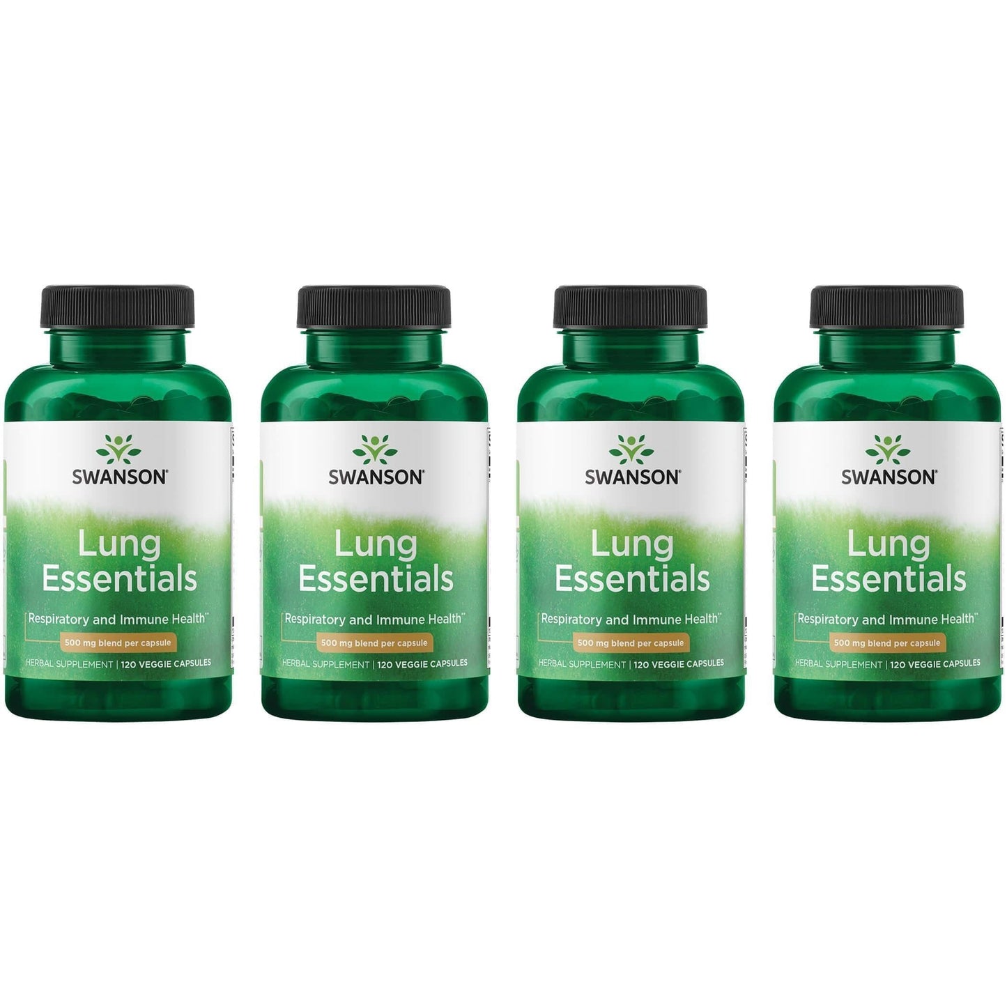 Swanson Lung Essentials 500 mg Capsules, 480 Count