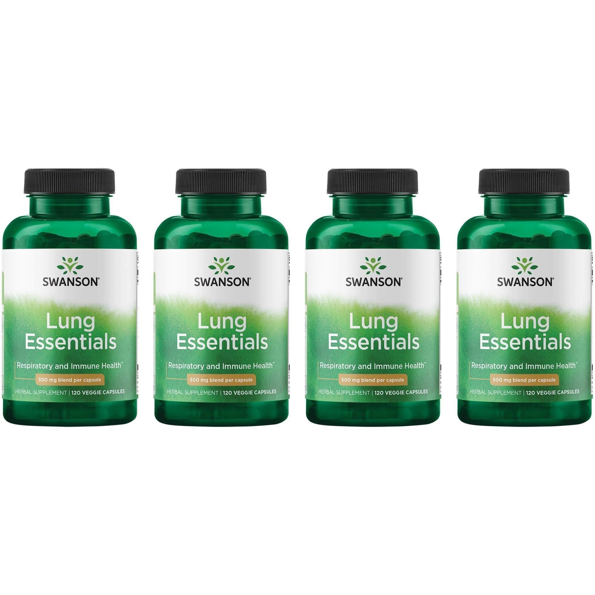Swanson Lung Essentials 500 mg Capsules, 480 Count