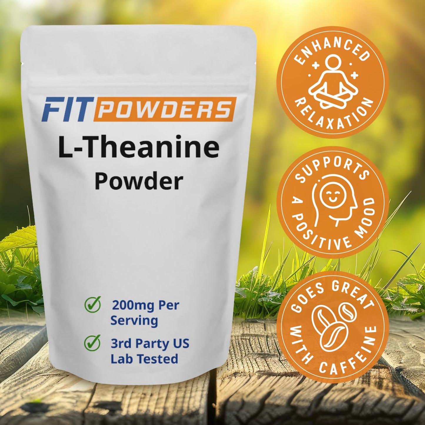 FitPowders L-Theanine Powder 250g, 8.8 Ounce