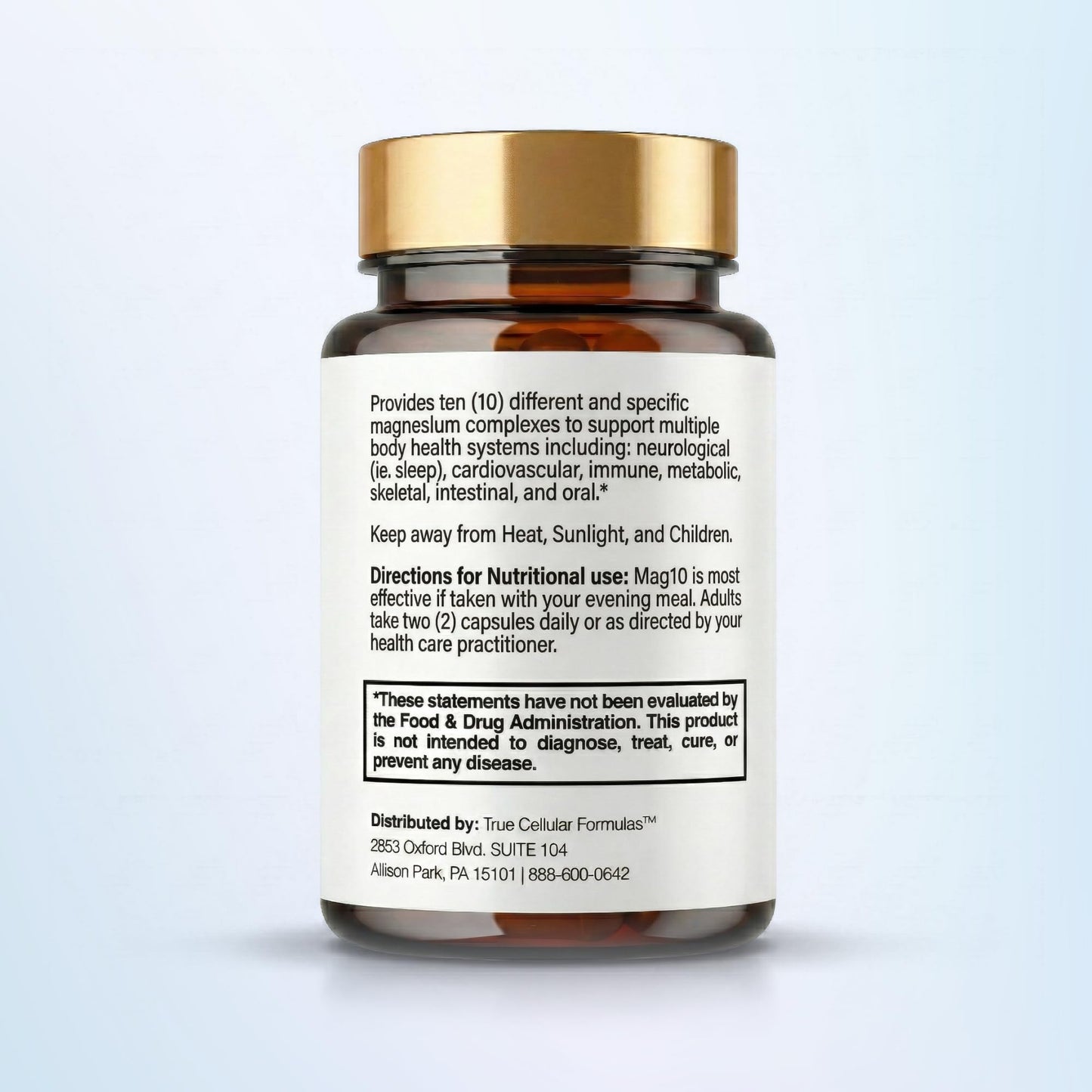 True Cellular Formulas Mg10X Multi-System Magnesium Capsule, 60 Count