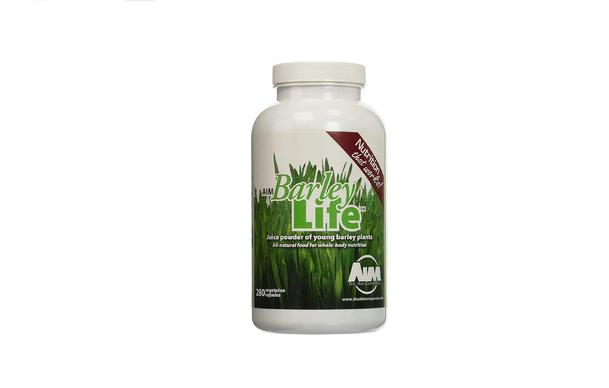 AIM International Barleylife Juice Powder of Young Barley Plants and Powerful Antioxidants Capsules, 280 Capsules