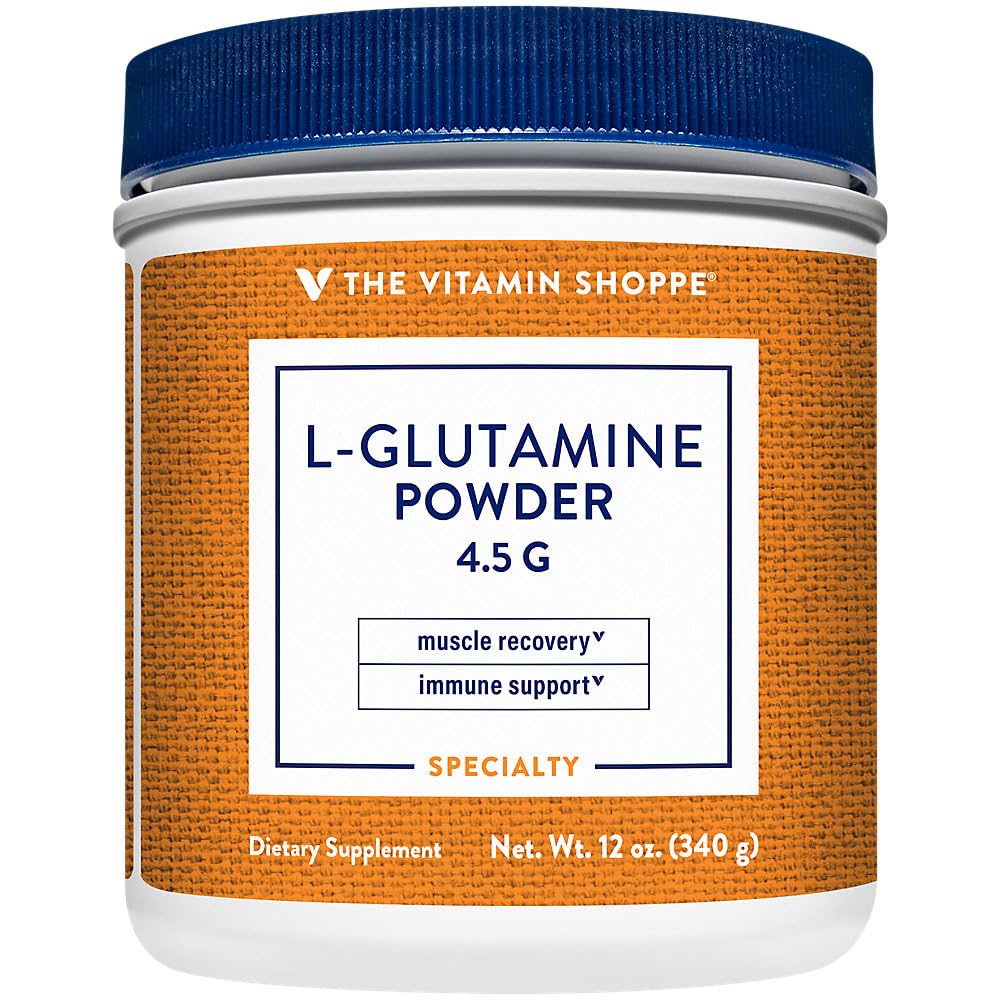 The Vitamin Shoppe L-Glutamine - Muscle Recovery, Gut Health & Immune Support, Free Form Amino Acid Powder, 12 Ounces