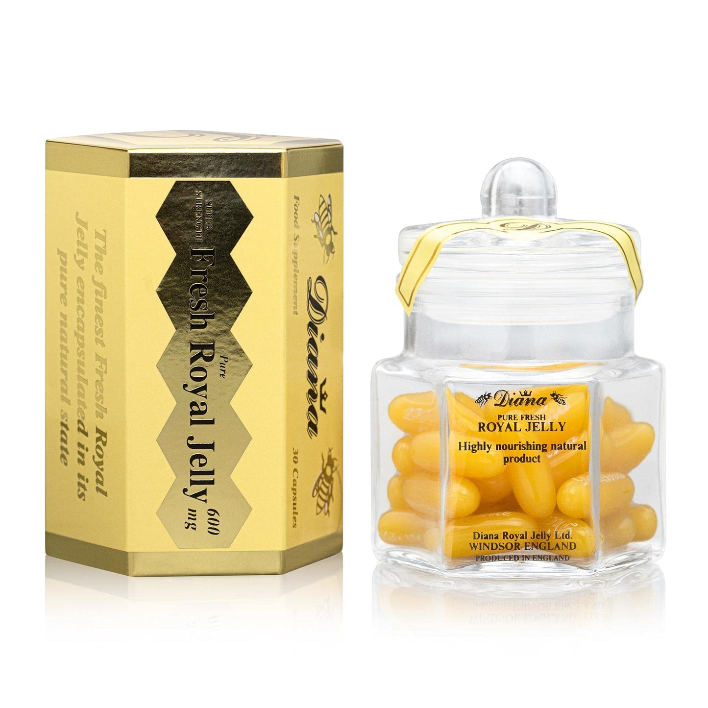 Diana Organic Fresh Royal Jelly 600 mg Capsule, 30 Count