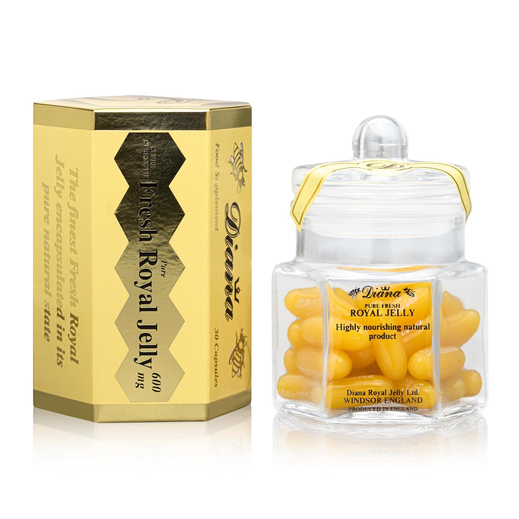Diana Organic Fresh Royal Jelly 600 mg Capsule, 30 Count