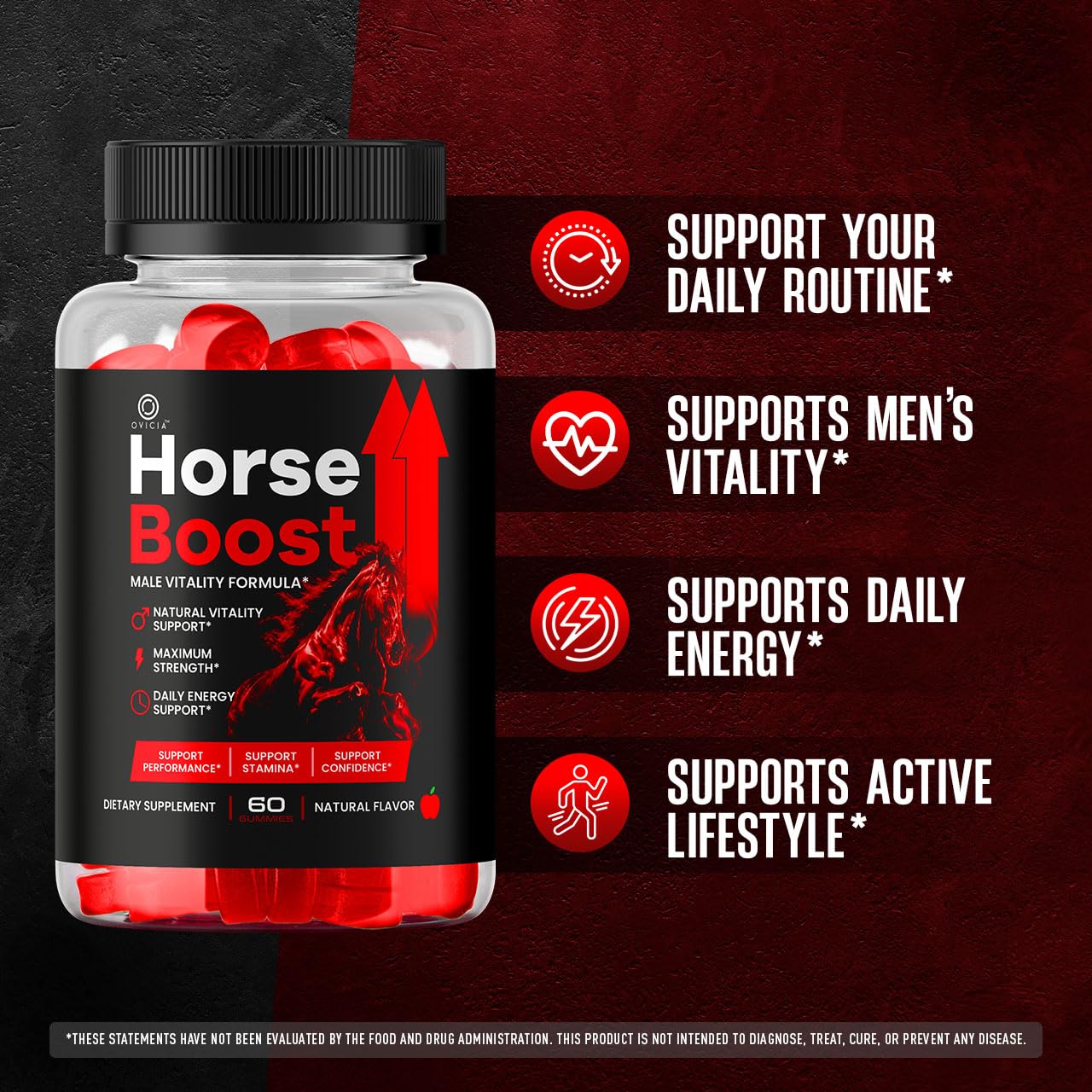 OVICIA Horse Boost Gummies 60 Gummies