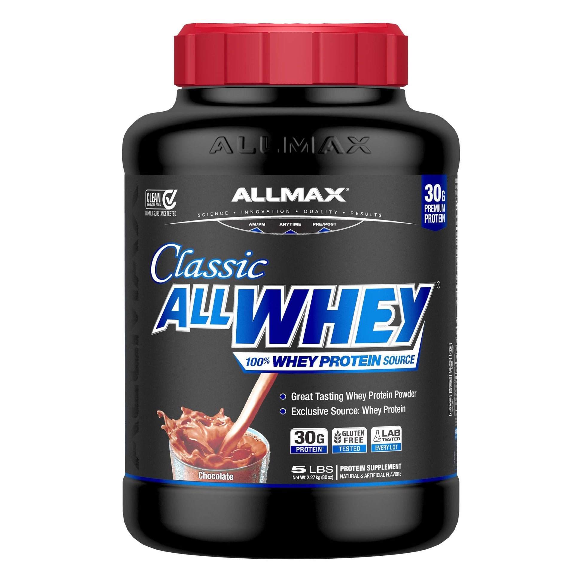 ALLMAX AllWhey Classic Whey Protein Powder, Chocolate, 80 Servings