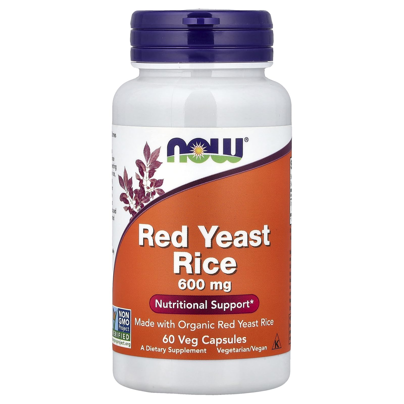 NOW Foods Red Yeast Rice Veg Capsules, 60 Count