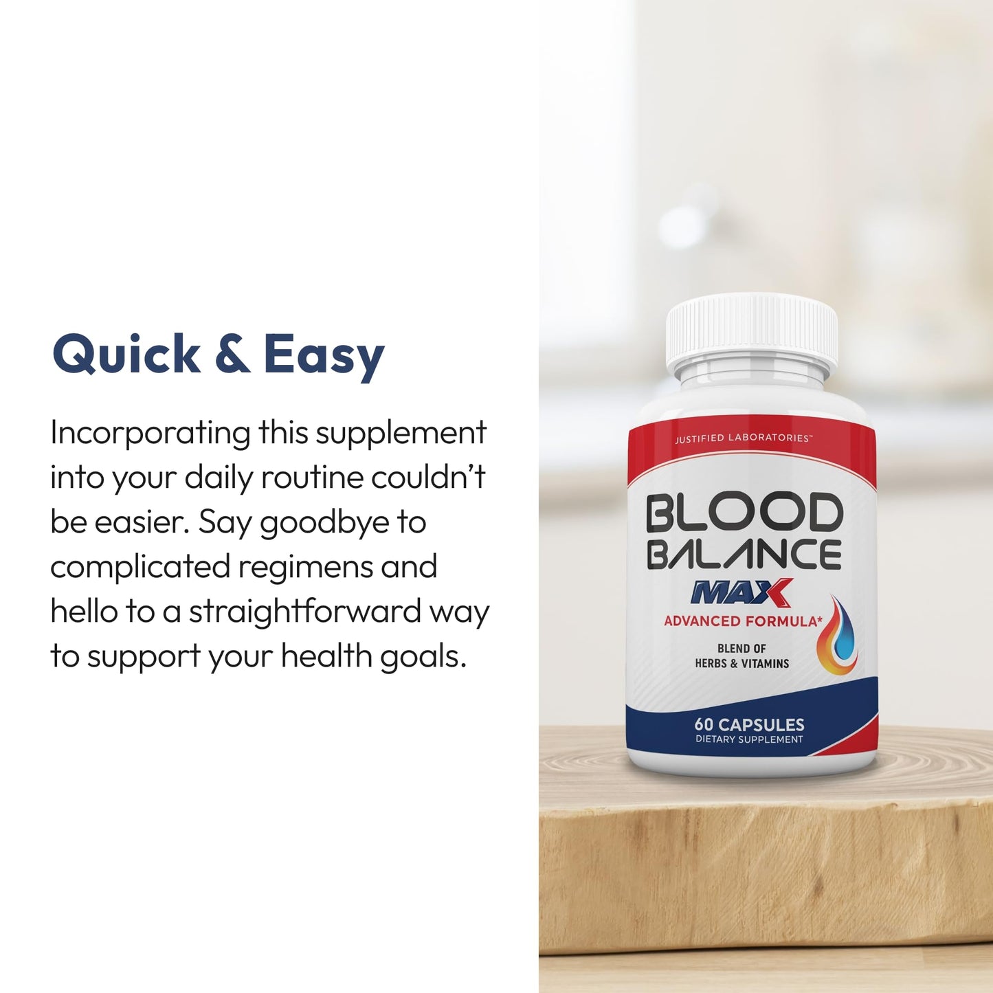 Justified Laboratories Blood Balance Max Capsules 120 Count