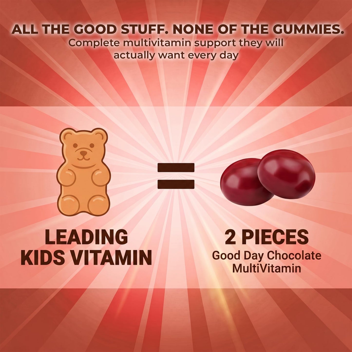 Good Day Chocolate Complete Multivitamin for Kids Chewable 50 Count