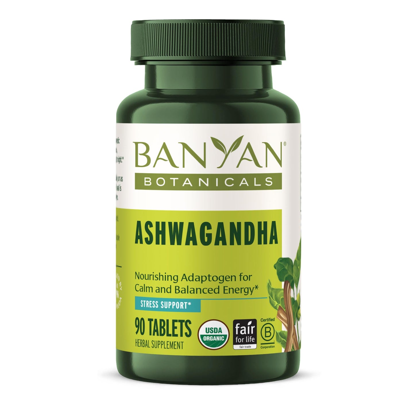 Banyan Botanicals Organic Ashwagandha 1000mg Tablet, 90 Tablets