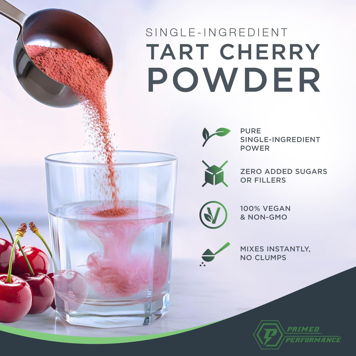 Primed Performance CherryPURE® Tart Cherry Powder, Skin-Derived Montmorency 4.41 Ounce