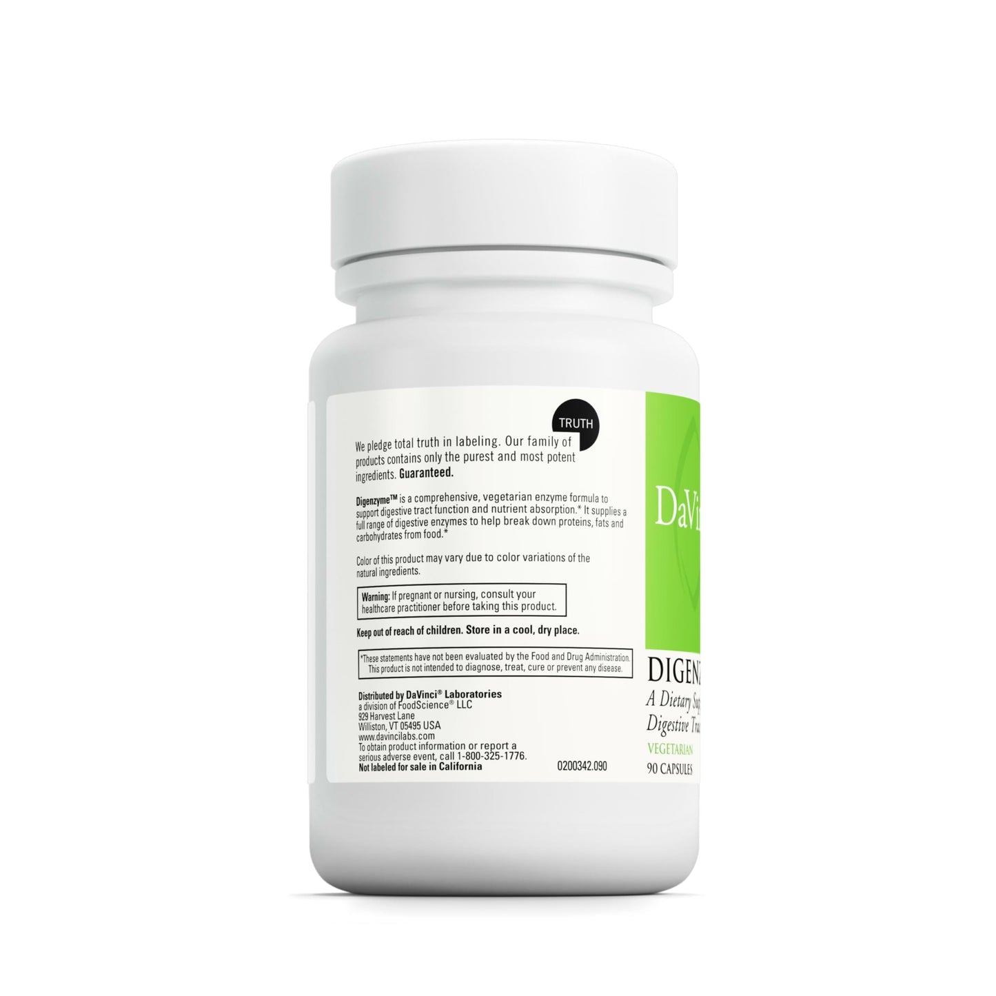 DAVINCI Digestive Enzymes Pro Capsules 90 Count