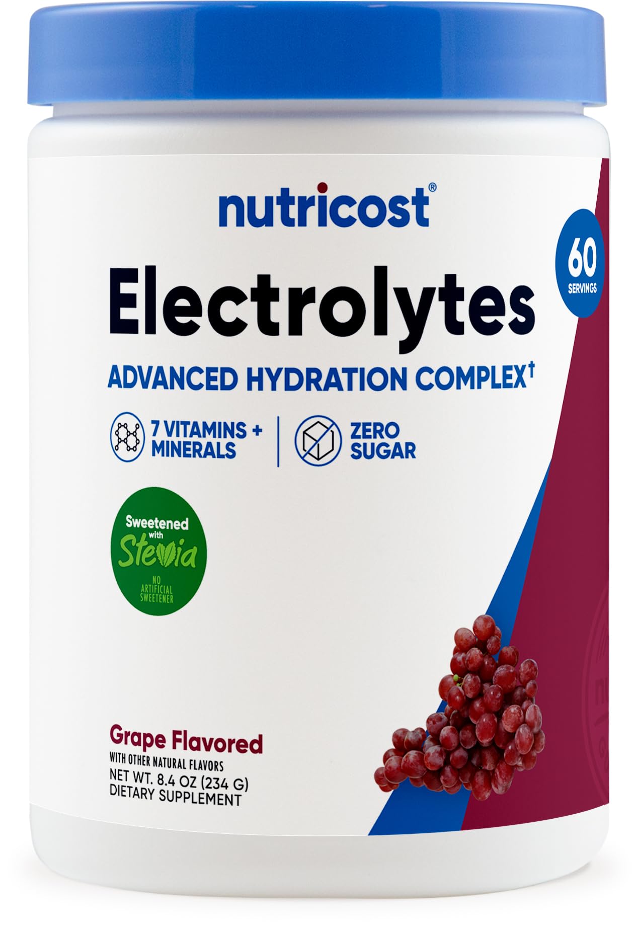 Nutricost Electrolyte Complex Powder (Grape) 60 Servings, 8.4 Ounce