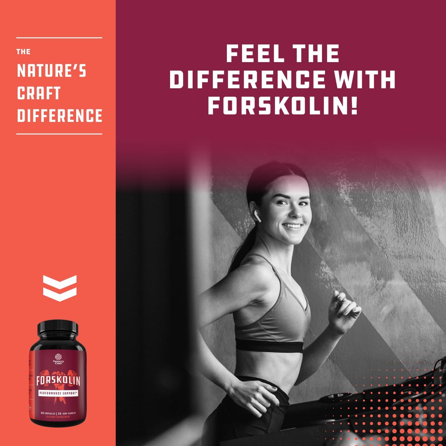 Natures Craft Max Strength Forskolin Weight Loss Supplement Capsules, 60 Count