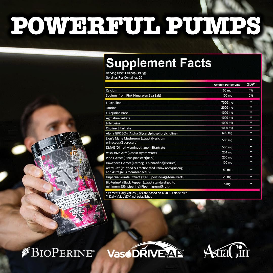 Frontline Formulations Project MK Ultra V2 Pre-Workout Powder 17 Servings