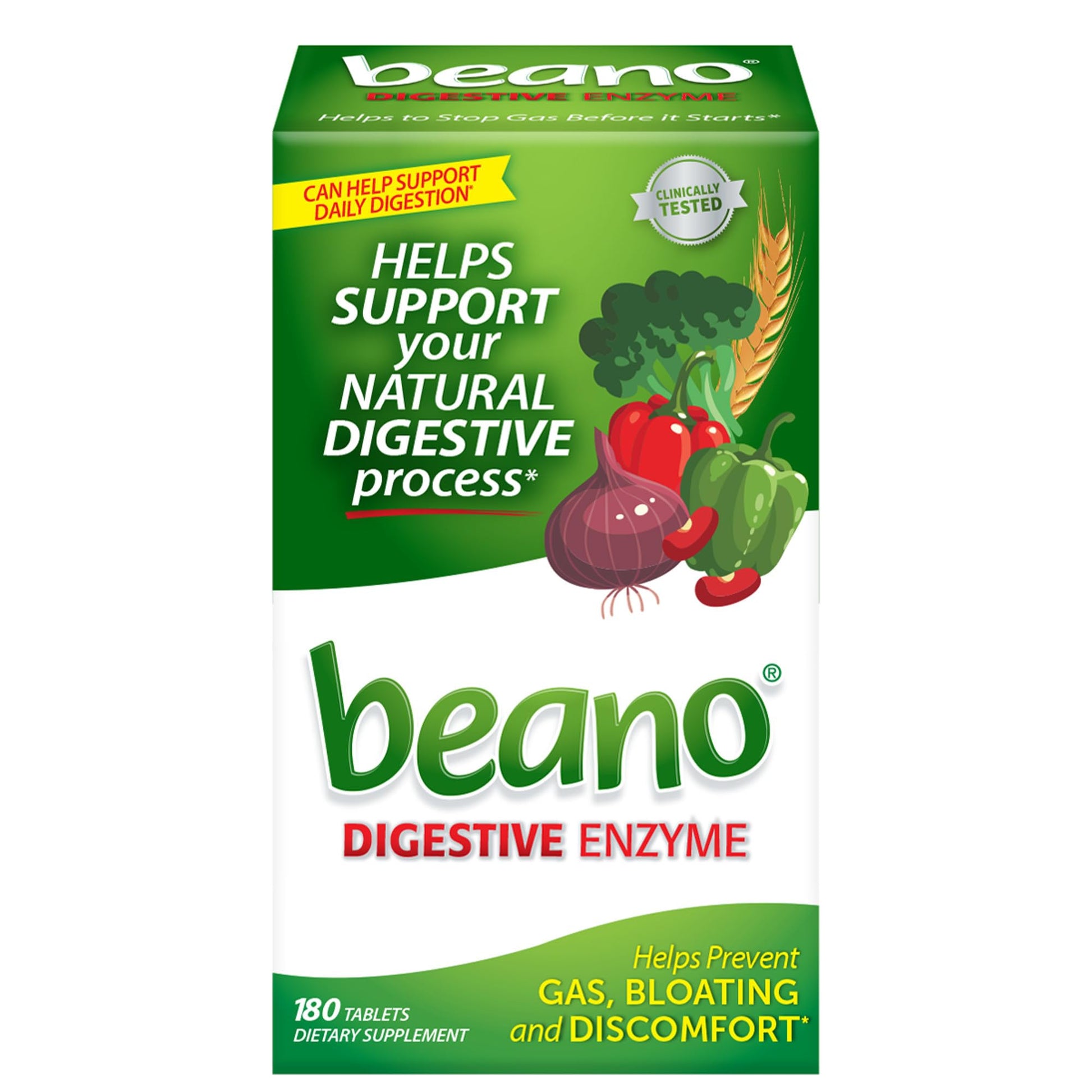 Beano Digestive Enzyme Tablets, 180 Count