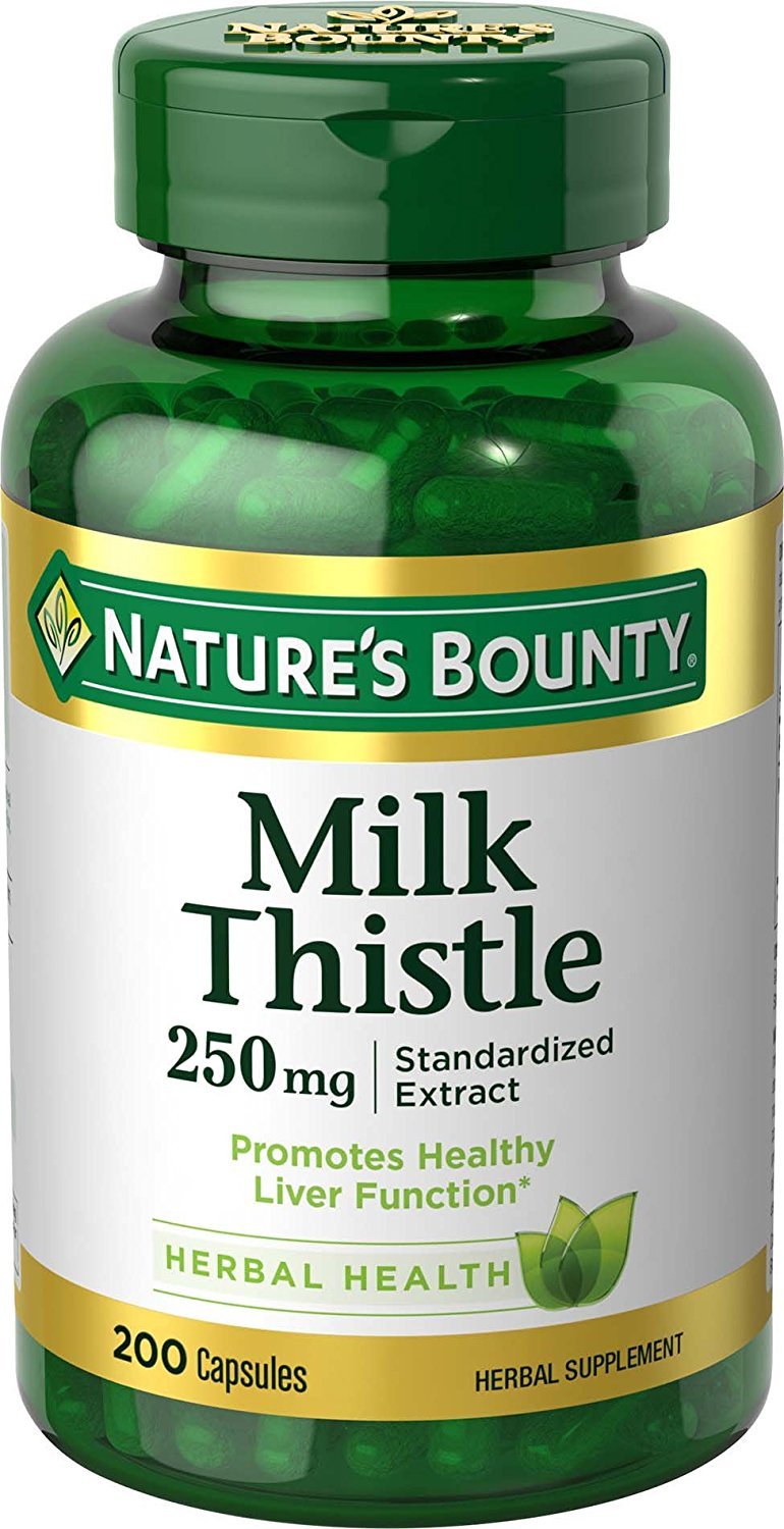 Nature's Bounty Milk Thistle 250 mg Capsules, 200 Count