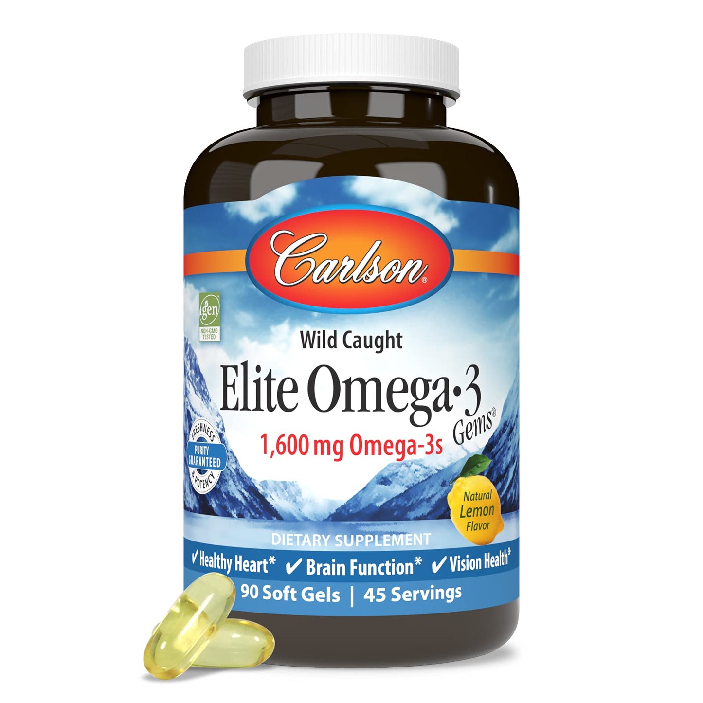 Carlson Wild Caught Elite Omega-3 Soft Gels 90 Count