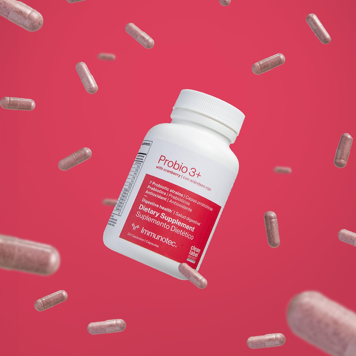 Immunotec PROBIO 3+ with Cranberry Capsules, 30 Count