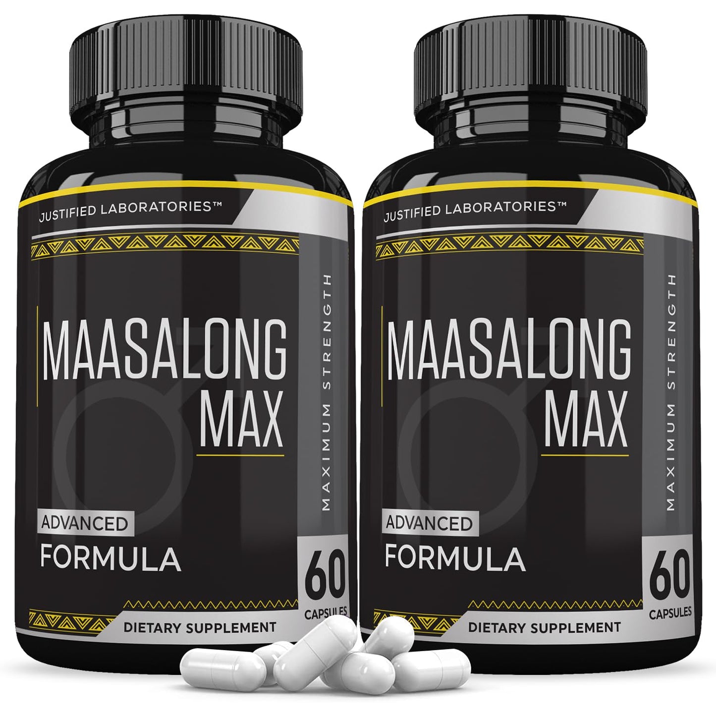 Justified Laboratories Maasalong Max 1600MG Advanced Men's Health Masalong Formula 120 Capsules